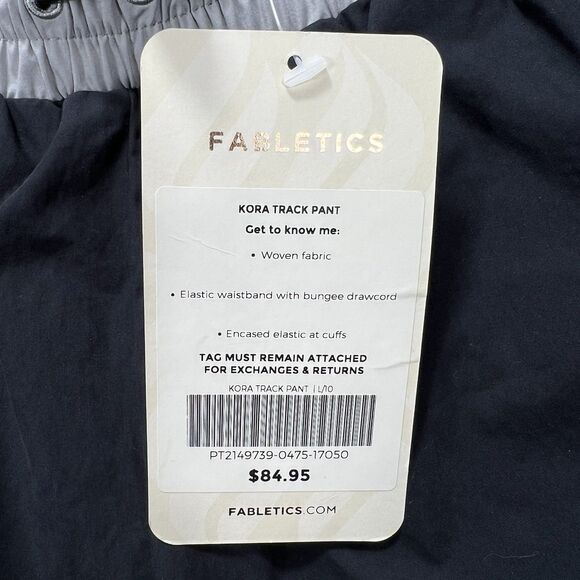 Fabletics Kora Track Pants Men’s L Black Joggers Athletic Streetwear - Picture 6 of 11
